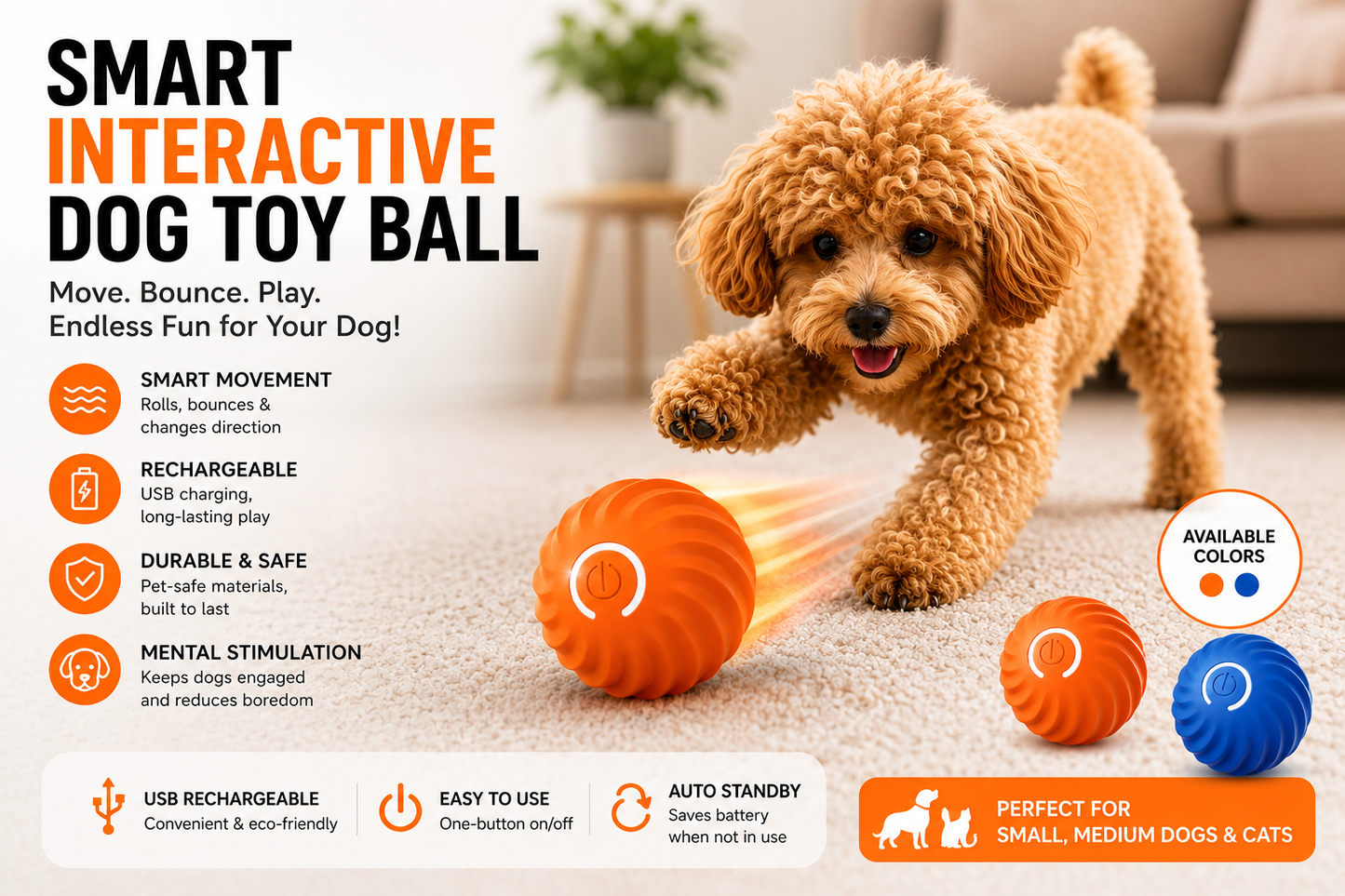 Smart Interactive Dog Toy Ball