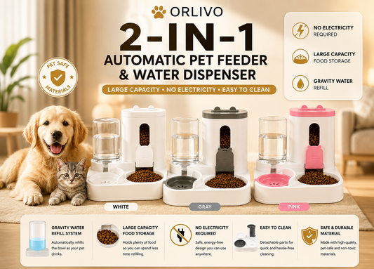 2-in-1 Automatic Pet Feeder with Water Dispenser